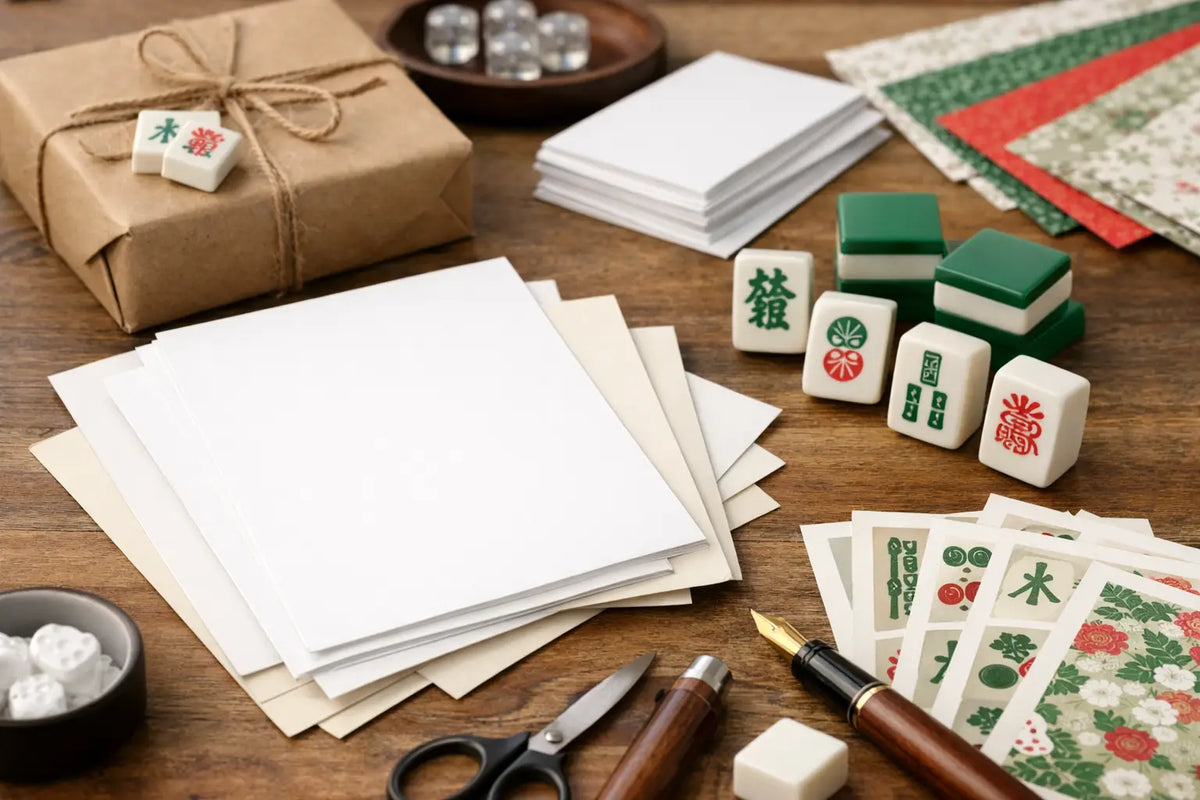 Printable Card Paper Guide for Mahjong Gifts