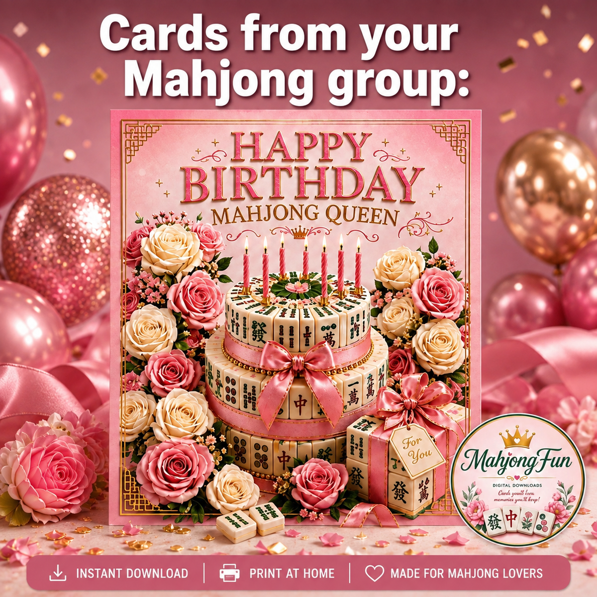 The Perfect Birthday Card From the Whole Mahjong Group 🀄🎂