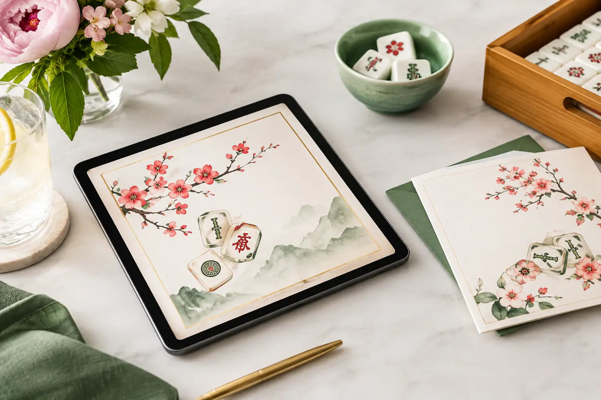 Digital Stationery for Every Mahjong Celebration