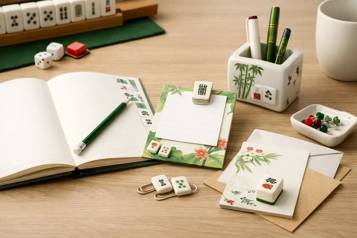 Mahjong Themed Stationery for Every Game Day