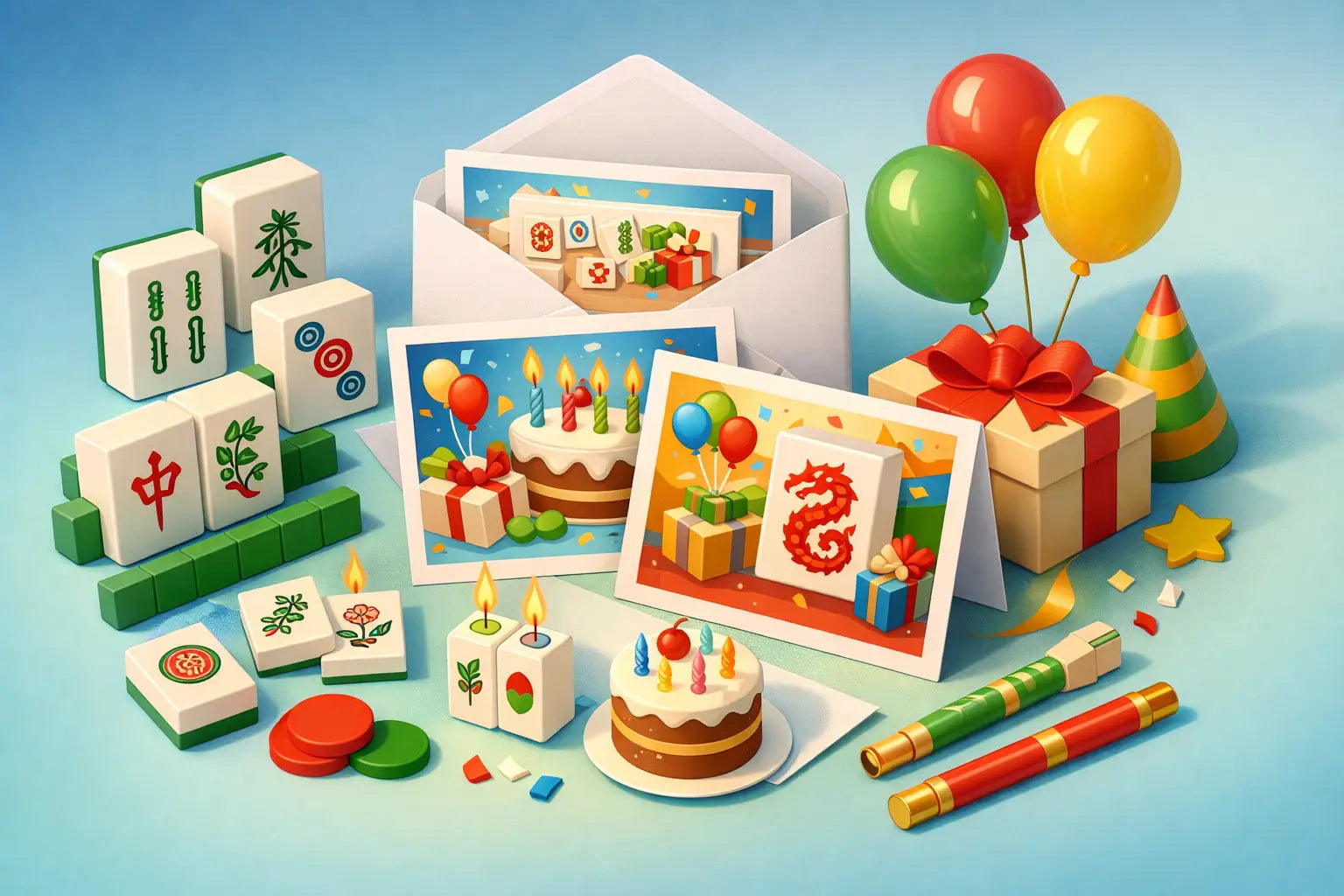 Printable Mahjong Birthday Card Ideas to Gift