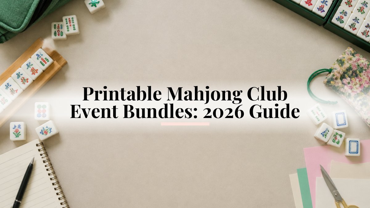 Printable Mahjong Club Event Bundles: 2026 Guide