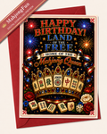 Patriotic Mahjong Birthday Card | Mahjong Crown (Digital Download)