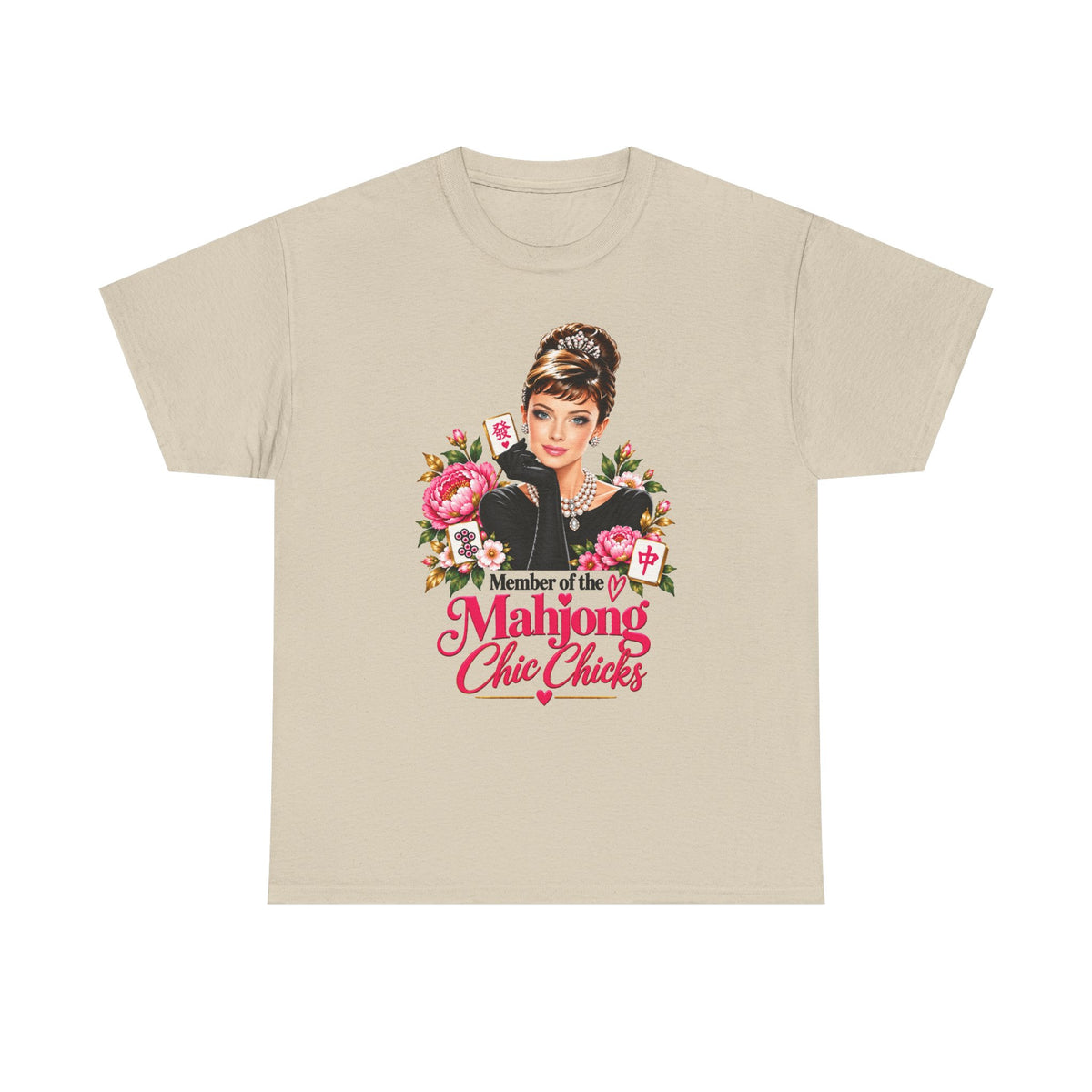 Mahjong Chic Chicks Tee | Vintage Glam Mahjong Graphic Shirt