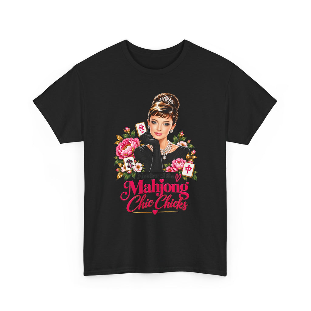 Mahjong Chic Chicks Tee | Vintage Glam Mahjong Graphic Shirt