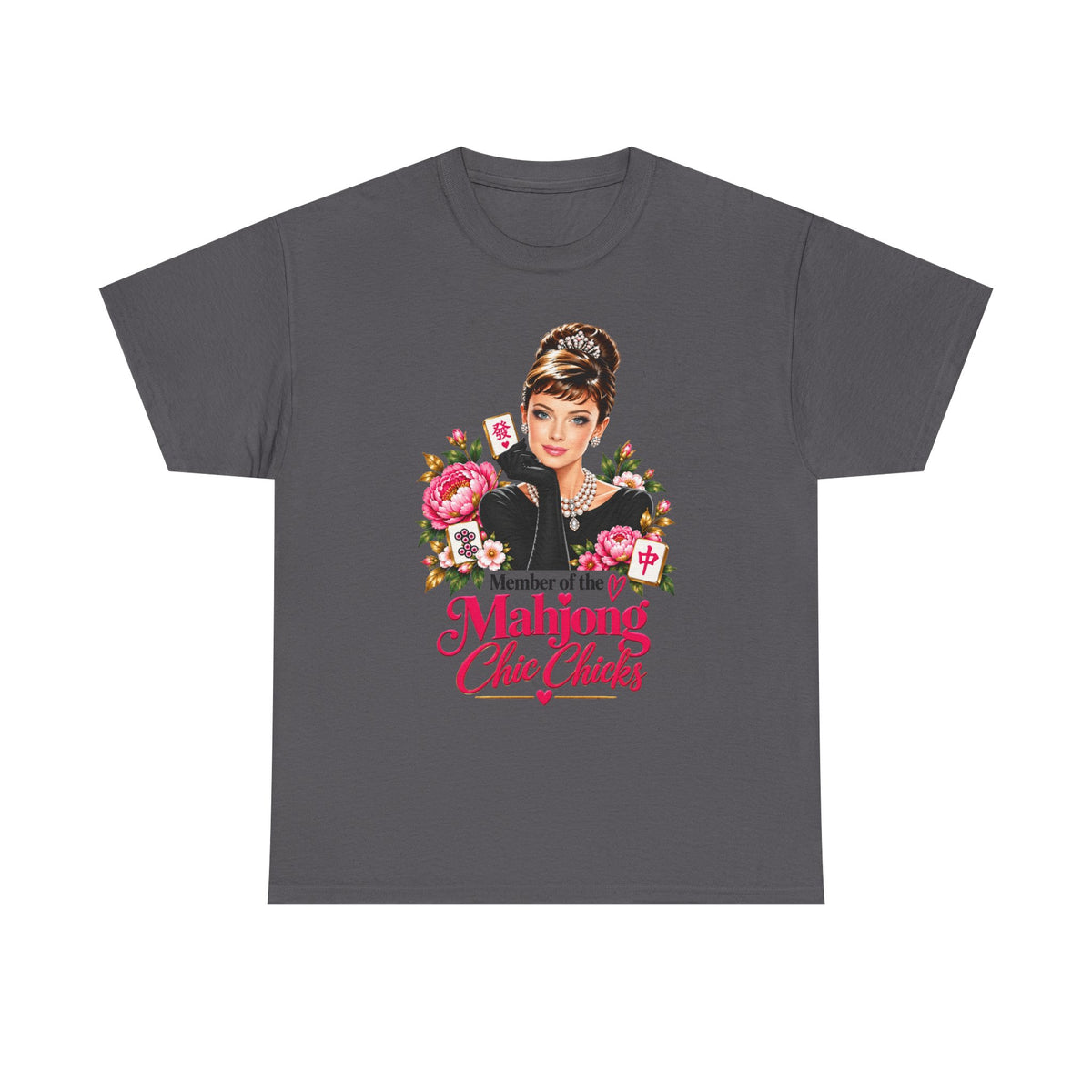 Mahjong Chic Chicks Tee | Vintage Glam Mahjong Graphic Shirt