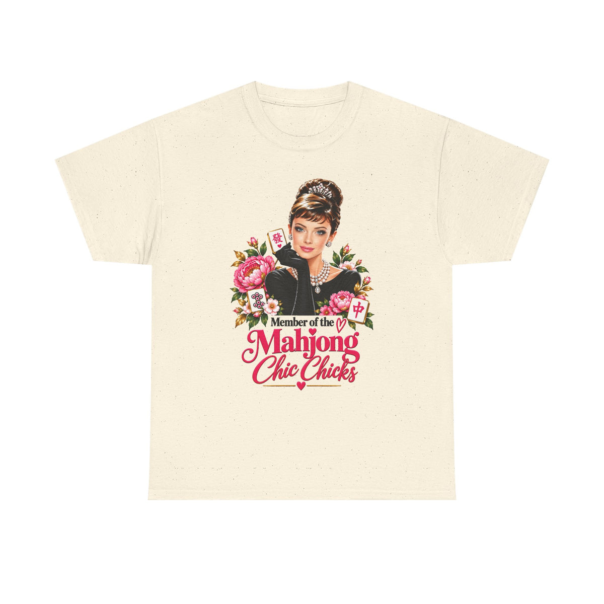Mahjong Chic Chicks Tee | Vintage Glam Mahjong Graphic Shirt