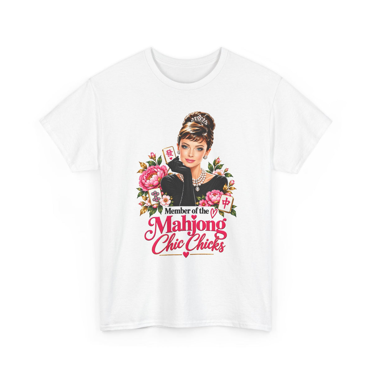 Mahjong Chic Chicks Tee | Vintage Glam Mahjong Graphic Shirt
