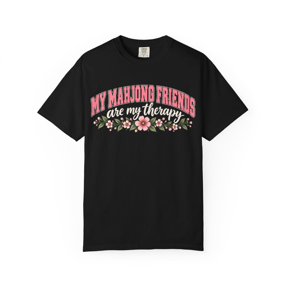 My Mahjong Friends Are My Therapy T-shirt | Mahjong Floral Tee
