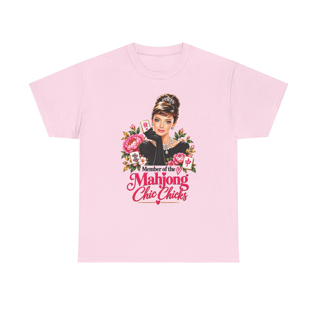Mahjong Chic Chicks Tee | Vintage Glam Mahjong Graphic Shirt