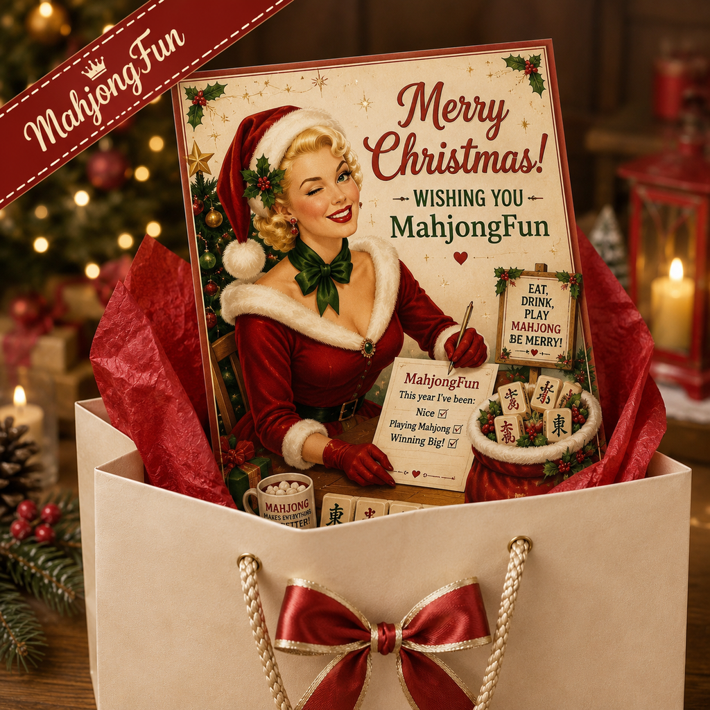 This exclusive MahjongFun design combines classic vintage Christmas artwork with authentic Mahjong humor, making it the perfect holiday greeting for anyone who loves the game. Whether you’re celebrating with your Mahjong group or sending holiday cheer to your favorite playing partner, this printable card is guaranteed to bring smiles around the table.