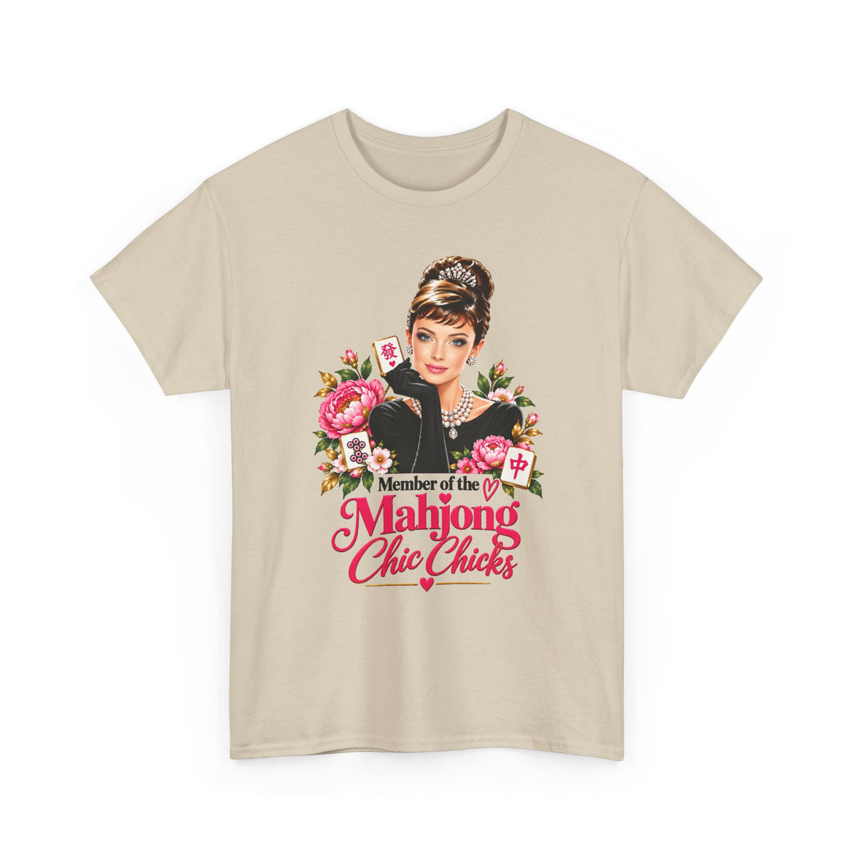 Mahjong Chic Chicks Tee | Vintage Glam Mahjong Graphic Shirt