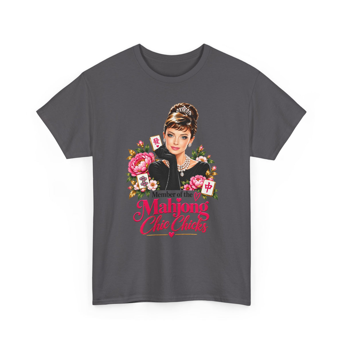 Mahjong Chic Chicks Tee | Vintage Glam Mahjong Graphic Shirt
