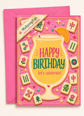 Mahjong Birthday Card Printable | Funny Cocktail Birthday Card | Instant Digital Download
