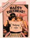 Mahjong Ladies Birthday Card