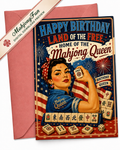 Patriotic Mahjong Birthday Card | Funny Mahjong Card (Digital Download)