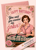 Funny Mahjong Birthday Card Digital Download | You Said You Wanted My Joker | Instant Download | Mahjong Card