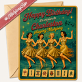 Funny Mahjong Charleston Birthday Card | Retro Humor (Digital Download)
