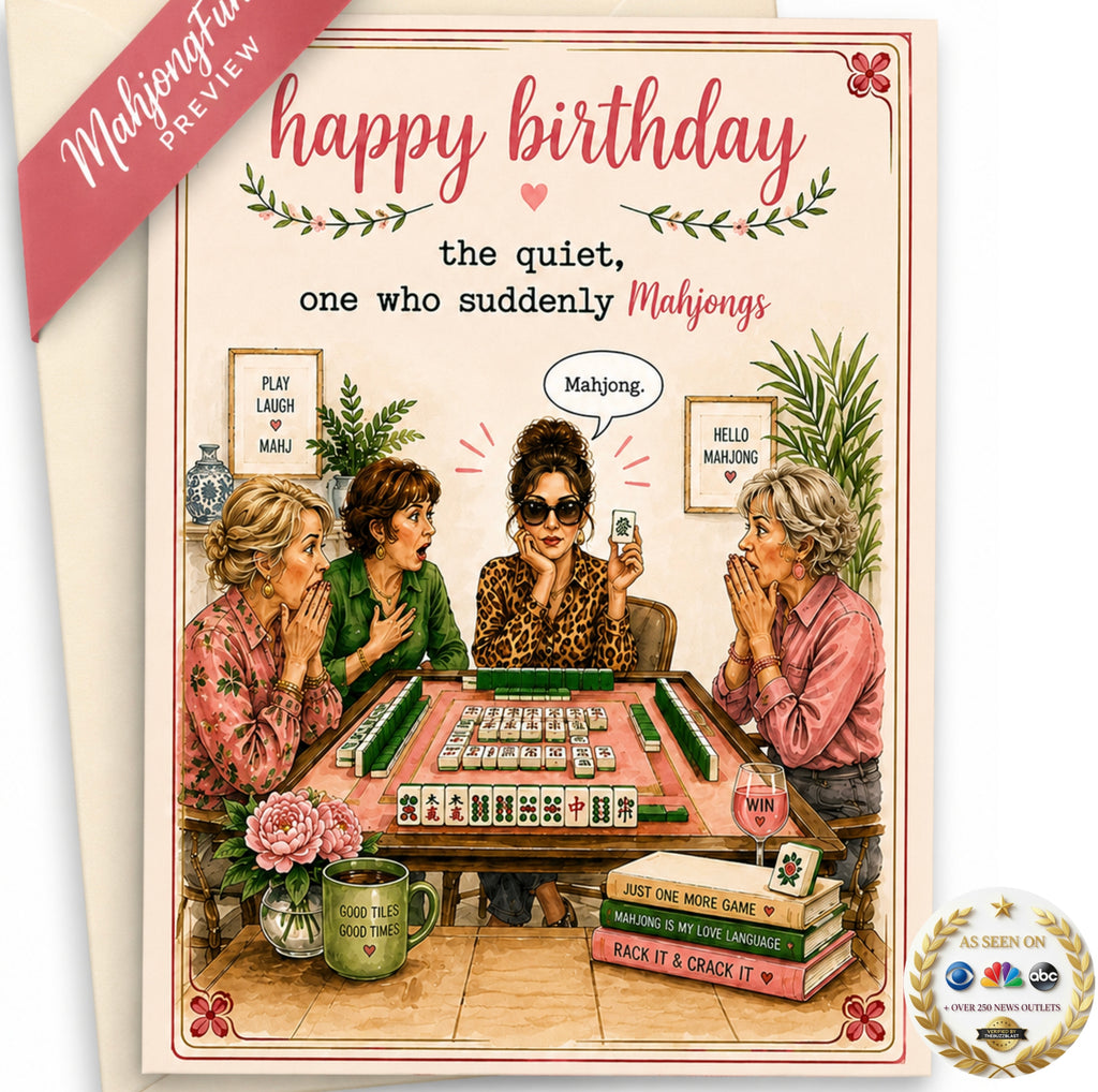 Digital birthday card template preview with a pink floral design, showing a folded card front with an illustrated scene and two back panels with text placeholders. Text reads 'DIGITAL BIRTHDAY CARD' and includes step-by-step download/print-fold instructions.