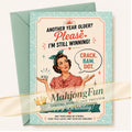 Funny Mahjong Birthday Card